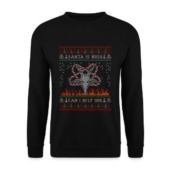 I Pentagramme du diable satanique - Sweat-shirt Unisexe - noir - Devant - Alina (178cm) & Michal (187cm)