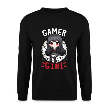 69011664892968469 avant - Sweat-shirt Unisexe - noir - Devant - Alina (178cm) & Michal (187cm)