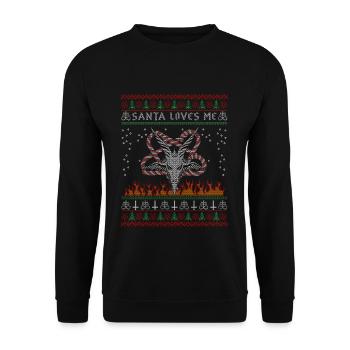 I Pentagramme du diable satanique - Sweat-shirt Unisexe - noir - Devant - Alina (178cm) & Michal (187cm)