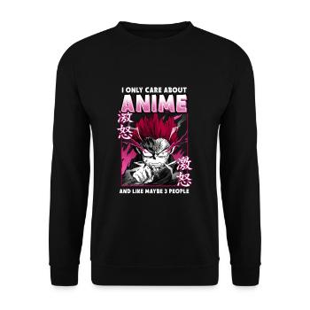 ANIME BOYS IONLYCAREABOUTANIMEANDLIKEMAYE3PEOPLE - Unisex Sweatshirt - black - Front - Alina (178cm) & Michal (187cm)