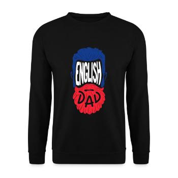 English Dad - Unisex Pullover - Schwarz - Vorne - Alina (178cm) & Michal (187cm)