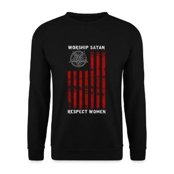 front 69101603191548027 - Unisex Pullover - Schwarz - Vorne - Alina (178cm) & Michal (187cm)