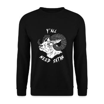 front 74471651664646529 - Unisex Pullover - Schwarz - Vorne - Alina (178cm) & Michal (187cm)