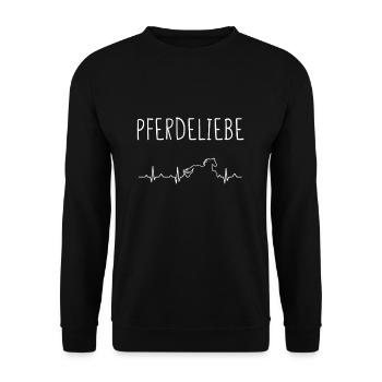 HEARTBEATPFERDELIEBE Kopie - Unisex Pullover - Schwarz - Vorne - Alina (178cm) & Michal (187cm)