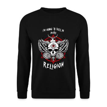 front 30631652950391329 - Unisex Pullover - Schwarz - Vorne - Alina (178cm) & Michal (187cm)