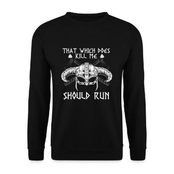 front 79991662302585887 - Unisex Pullover - Schwarz - Vorne - Alina (178cm) & Michal (187cm)