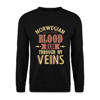 Norwegian - Unisex Sweatshirt - black - Front - Alina (178cm) & Michal (187cm)