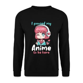 19421669380557989 avant - Sweat-shirt Unisexe - noir - Devant - Alina (178cm) & Michal (187cm)