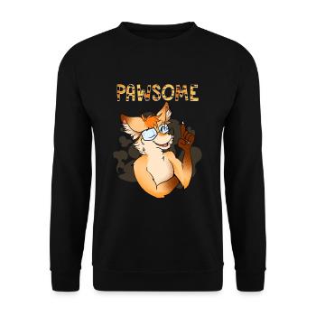 Pawsome I Furry Fandom Cospaly - Unisex Pullover - Schwarz - Vorne - Alina (178cm) & Michal (187cm)