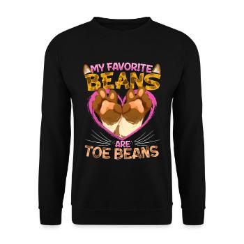 My favorite beans are toe beans I Furry Fandom - Unisex Sweatshirt - black - Front - Alina (178cm) & Michal (187cm)