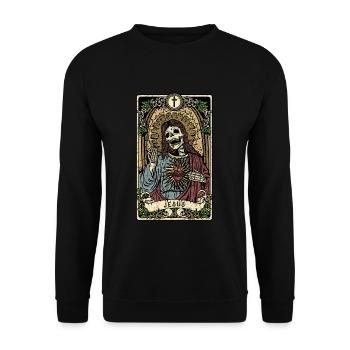 Jésus I Tarot carte I Clairvoyant - Sweat-shirt Unisexe - noir - Devant - Alina (178cm) & Michal (187cm)