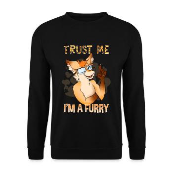Trust me I'm a Furry I Furries Cosplay Fandom - Unisex Sweatshirt - black - Front - Alina (178cm) & Michal (187cm)