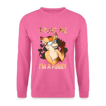 Trust me I'm a Furry I Furries Cosplay Fandom - Unisex Pullover - Pink - Vorne
