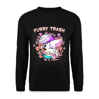 Furry Trash I Furries Convention I Anime Cosplay - Unisex Pullover - Schwarz - Vorne - Alina (178cm) & Michal (187cm)