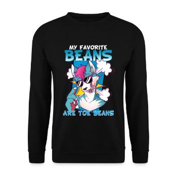 My favorite beans are toe beans I Furry Fandom - Unisex Sweatshirt - black - Front - Alina (178cm) & Michal (187cm)