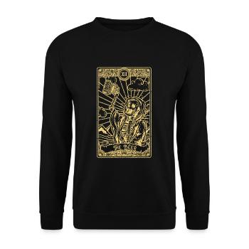 La bière I carte de Tarot gothique je diseuse de bonne aventure - Sweat-shirt Unisexe - noir - Devant - Alina (178cm) & Michal (187cm)