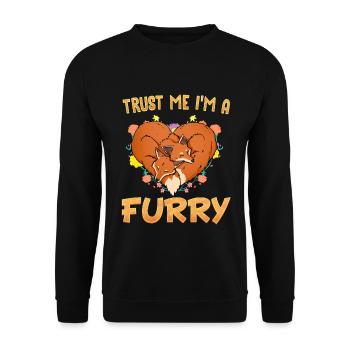 Trust me I'm a Furry I Furries Cosplay Fandom - Unisex Sweatshirt - black - Front - Alina (178cm) & Michal (187cm)