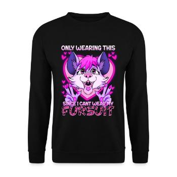 Only wearing this since I can't wear my fursuit - Unisex Sweatshirt - black - Front - Alina (178cm) & Michal (187cm)
