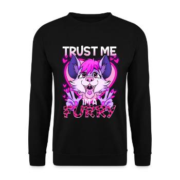 Trust me I'm a Furry I Furries Cosplay Fandom - Unisex Sweatshirt - black - Front - Alina (178cm) & Michal (187cm)