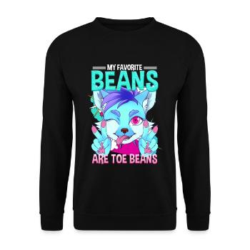 My favorite beans are toe beans I Furry Fandom - Unisex Sweatshirt - black - Front - Alina (178cm) & Michal (187cm)