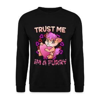 Trust me I'm a Furry I Furries Cosplay Fandom - Unisex Sweatshirt - black - Front - Alina (178cm) & Michal (187cm)