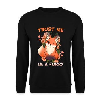 Trust me I'm a Furry I Furries Cosplay Fandom - Unisex Sweatshirt - black - Front - Alina (178cm) & Michal (187cm)