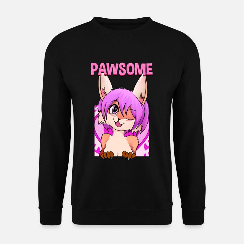 Pawsome I Furry Fandom Cospaly - Unisex Pullover - Schwarz
