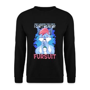Only wearing this since I can't wear my fursuit - Unisex Sweatshirt - black - Front - Alina (178cm) & Michal (187cm)