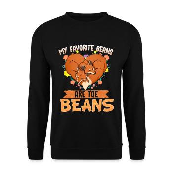 Mes haricots préférés sont les haricots d’orteil I Furry Fandom - Sweat-shirt Unisexe - noir - Devant - Alina (178cm) & Michal (187cm)