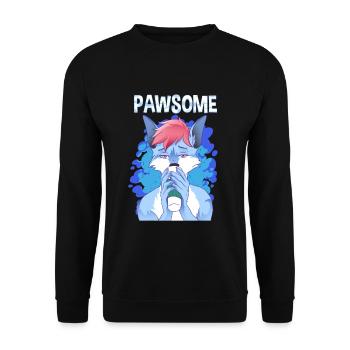 Pawsome I Furry Fandom Cospaly - Unisex Pullover - Schwarz - Vorne - Alina (178cm) & Michal (187cm)