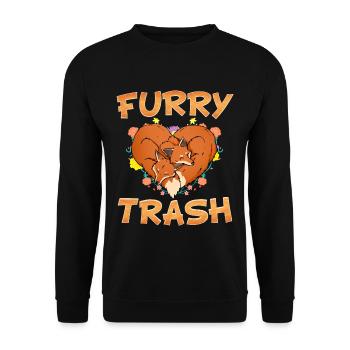 Furry Trash I Furries Convention I Anime Cosplay - Unisex Pullover - Schwarz - Vorne - Alina (178cm) & Michal (187cm)