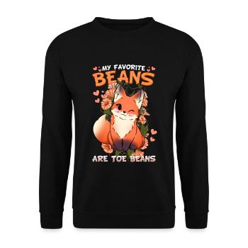 My favorite beans are toe beans I Furry Fandom - Unisex Sweatshirt - black - Front - Alina (178cm) & Michal (187cm)