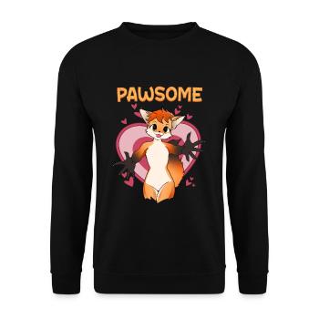 Pawsome I Furry Fandom Cospaly - Unisex Pullover - Schwarz - Vorne - Alina (178cm) & Michal (187cm)