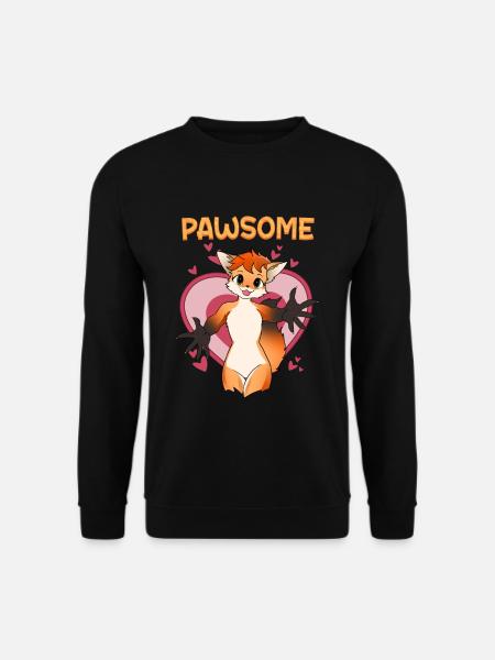 Pawsome I Furry Fandom Cospaly - Unisex Pullover - Schwarz