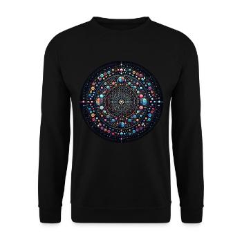 Interstellares Tierkreisspektrum - Unisex Pullover - Schwarz - Vorne - Alina (178cm) & Michal (187cm)