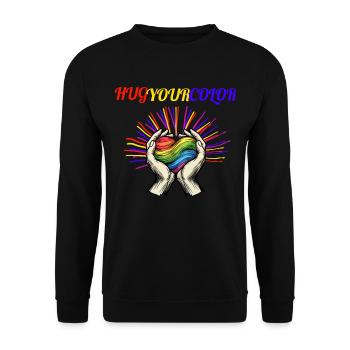 Pride 2024 - Unisex Sweatshirt - black - Front - Alina (178cm) & Michal (187cm)