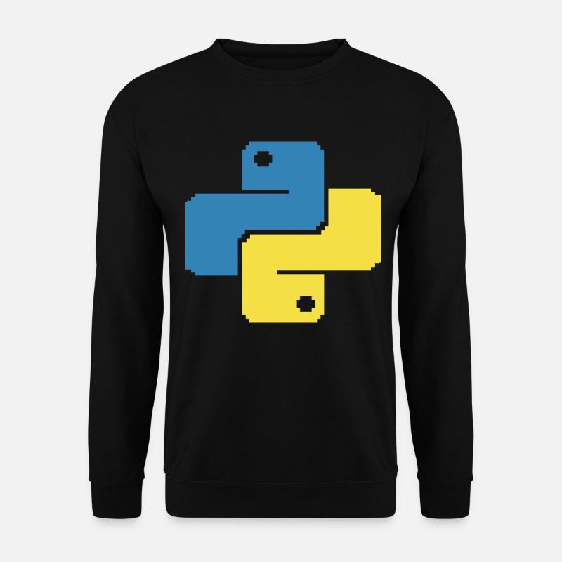 Python Pixelart - Unisex Pullover - Schwarz