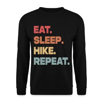 Manger Sleep Hike Répéter - Sweat-shirt Unisexe - noir - Devant - Alina (178cm) & Michal (187cm)