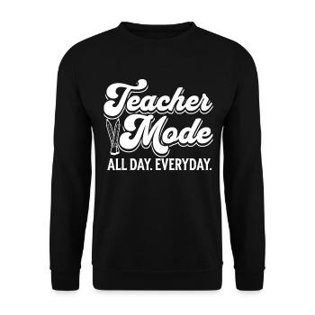 Teacher Fashion - Unisex Sweatshirt - black - Front - Alina (178cm) & Michal (187cm)