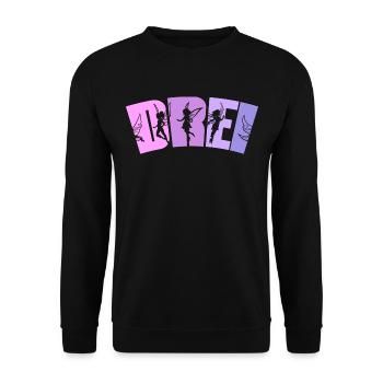 Feen Geburtstag 3 Jahre Mädchen Kleine Fee - Unisex Pullover - Schwarz - Vorne - Alina (178cm) & Michal (187cm)