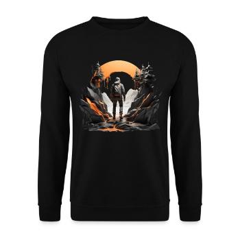 RANDONNEURS RANDONNÉE BUSHCRAFT EN PLEIN AIR - Sweat-shirt Unisexe - noir - Devant - Alina (178cm) & Michal (187cm)