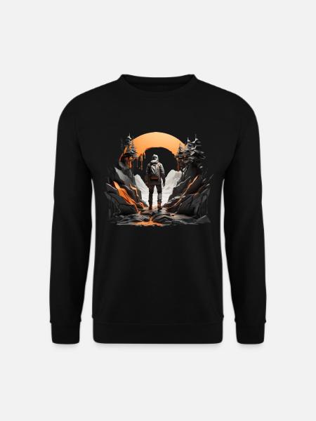 WANDERER OUTDOOR BUSHCRAFT WANDERN - Unisex Pullover - Schwarz