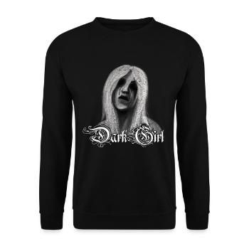 Dark Girl Gothic - Unisex Pullover - Schwarz - Vorne - Alina (178cm) & Michal (187cm)