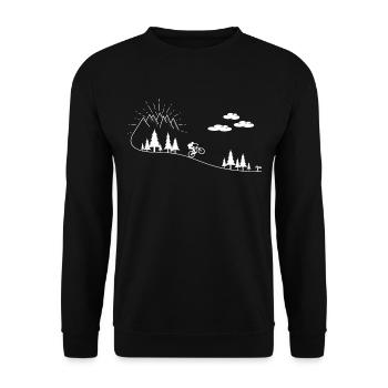 Fahrrad Mountainbike Mountain Bike MTB Kinder - Unisex Pullover - Schwarz - Vorne - Alina (178cm) & Michal (187cm)