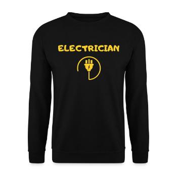 Electrician Elektriker Elektroinstallateur Strom - Unisex Pullover - Schwarz - Vorne - Alina (178cm) & Michal (187cm)