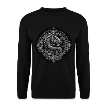 Drachenlabyrinth des Denkens - Unisex Pullover - Schwarz - Vorne - Alina (178cm) & Michal (187cm)