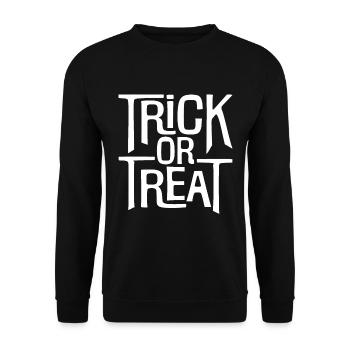 Trick Or Treat - Unisex Sweatshirt - black - Front - Alina (178cm) & Michal (187cm)