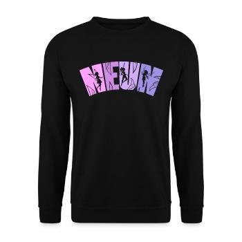 Feen Geburtstag 9 Jahre Mädchen Kleine Fee - Unisex Pullover - Schwarz - Vorne - Alina (178cm) & Michal (187cm)