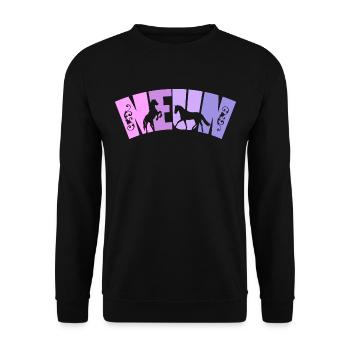 Geburtstag Mädchen 9 Jahre alt Pferd Pferde - Unisex Pullover - Schwarz - Vorne - Alina (178cm) & Michal (187cm)