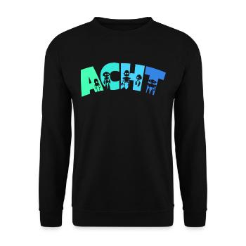 Kinder Geburtstag 8 Jahre alt Robotik Roboter - Unisex Pullover - Schwarz - Vorne - Alina (178cm) & Michal (187cm)